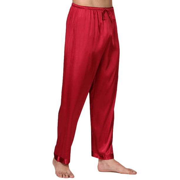 Mens Loose Home Pajama Long Pants Cotton Sleepwear Sport Yoga Trousers Nightwear 